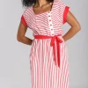 Hell Bunny Dresses>Ahoy Dress Red