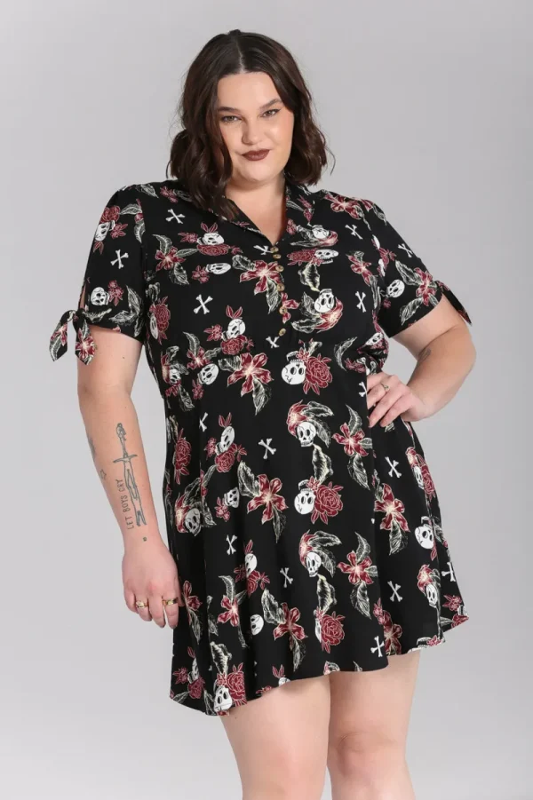 Hell Bunny Dresses With Pockets | Mini Dresses>Alani Mini Dress Black/Red
