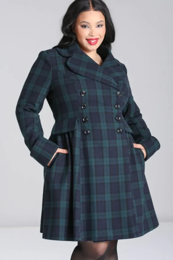 Hell Bunny Coats & Jackets | Coats & Jackets>Alessandra Coat Green