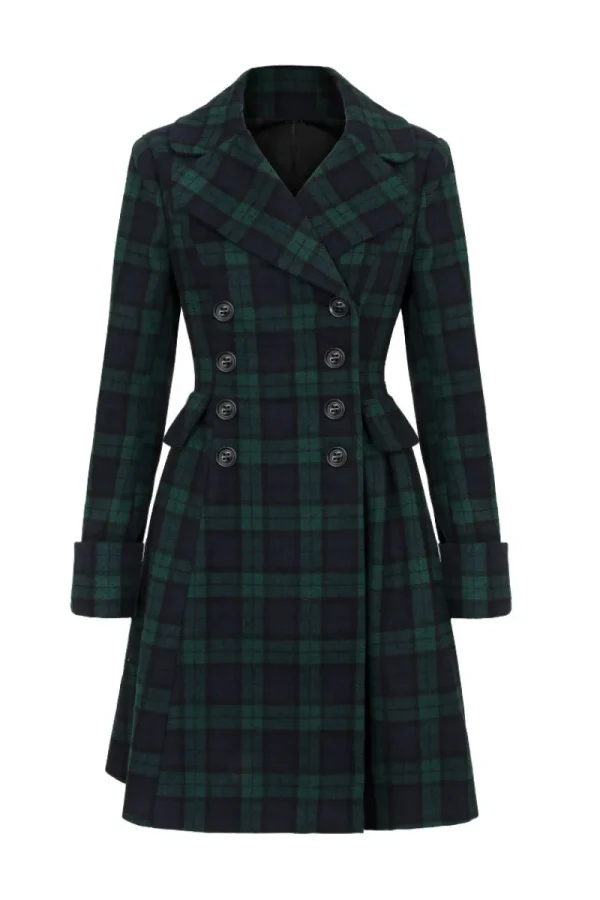 Hell Bunny Coats & Jackets | Coats & Jackets>Alessandra Coat Green