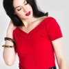Hell Bunny Tops | Tops>Alex Top Red