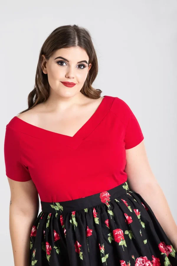 Hell Bunny Tops | Tops>Alex Top Red