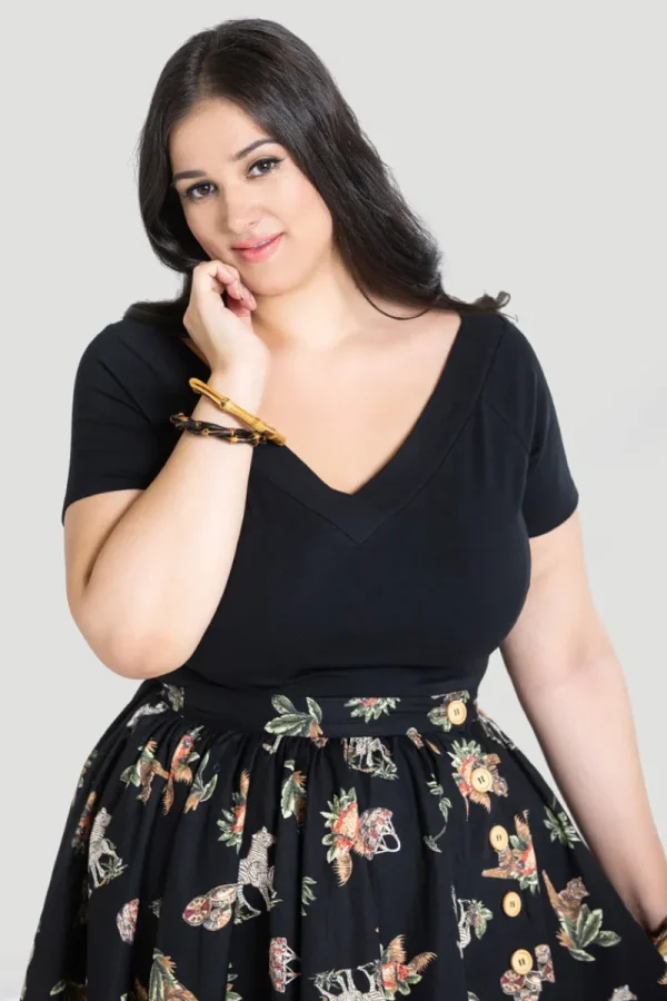 Hell Bunny Tops>Alex Top Black