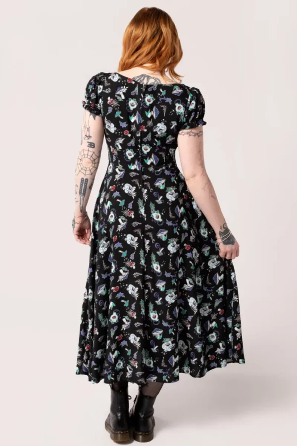 Hell Bunny Dresses | Midi Dresses>Amanita Midi Dress Black