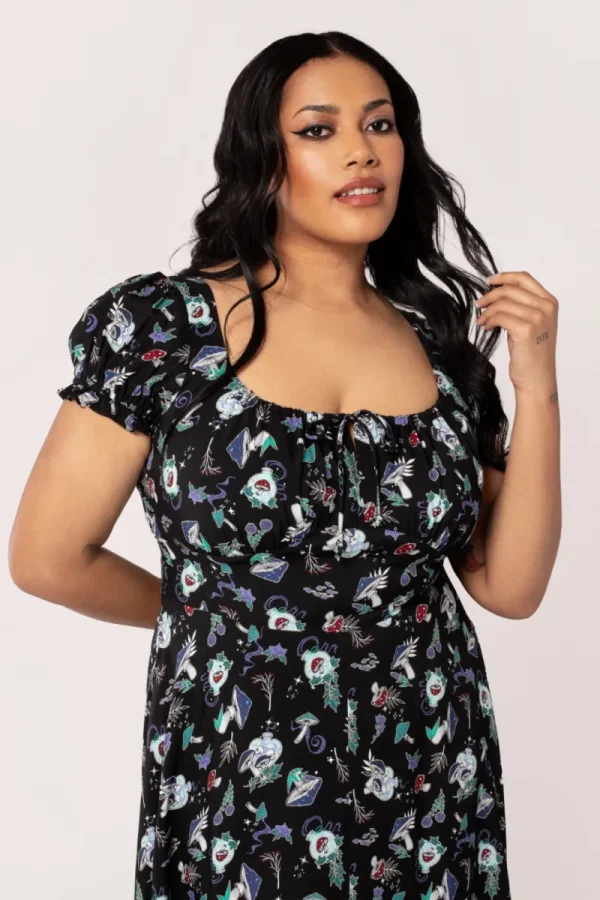 Hell Bunny Dresses | Midi Dresses>Amanita Midi Dress Black
