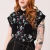 Hell Bunny Tops | Blouses>Amanita Shirt Black