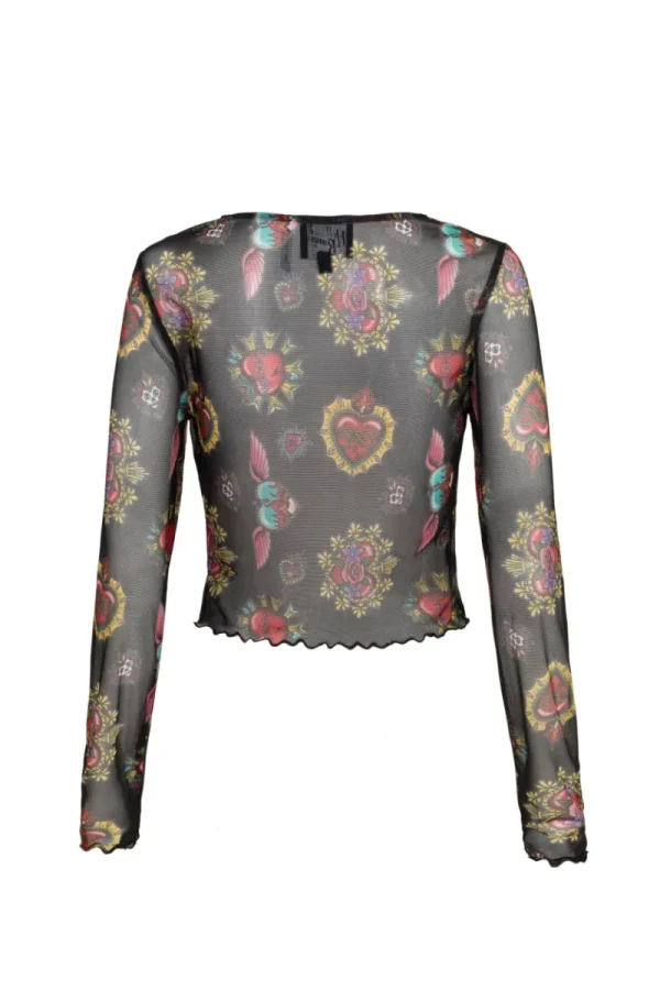 Hell Bunny Tops | Tops>Amias Mesh Top Black