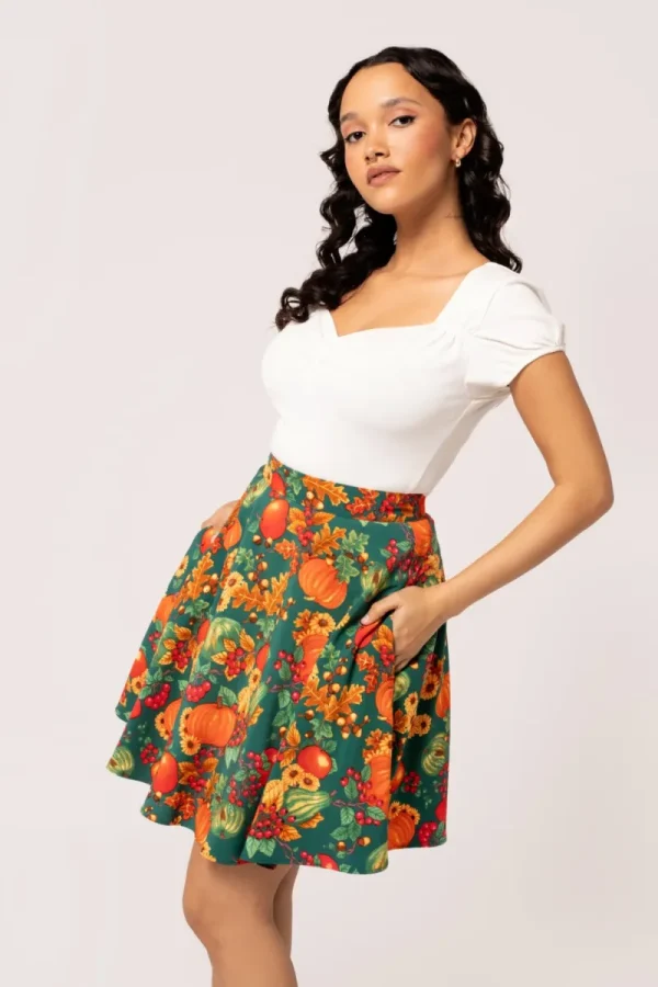 Hell Bunny Skirts | Skirts>Autumn Skirt Green