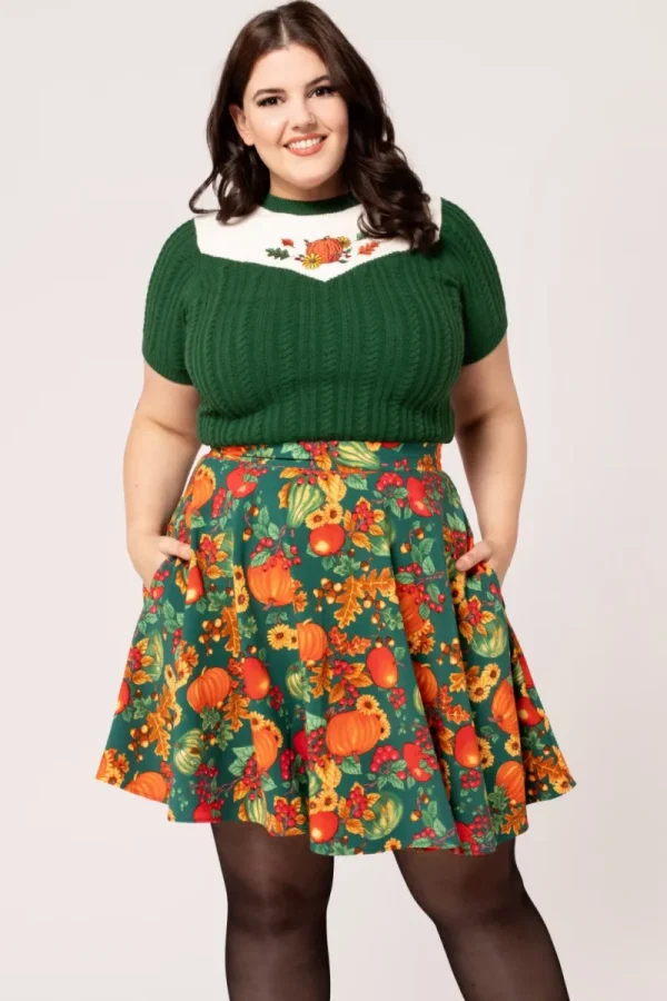 Hell Bunny Skirts | Skirts>Autumn Skirt Green