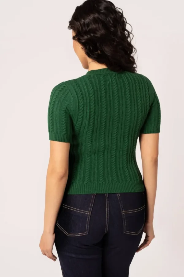 Hell Bunny Tops | Knitwear>Autumn Top Green