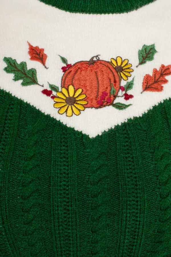 Hell Bunny Tops | Knitwear>Autumn Top Green