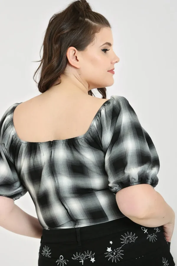 Hell Bunny Tops | Tops>Avril Top Grey