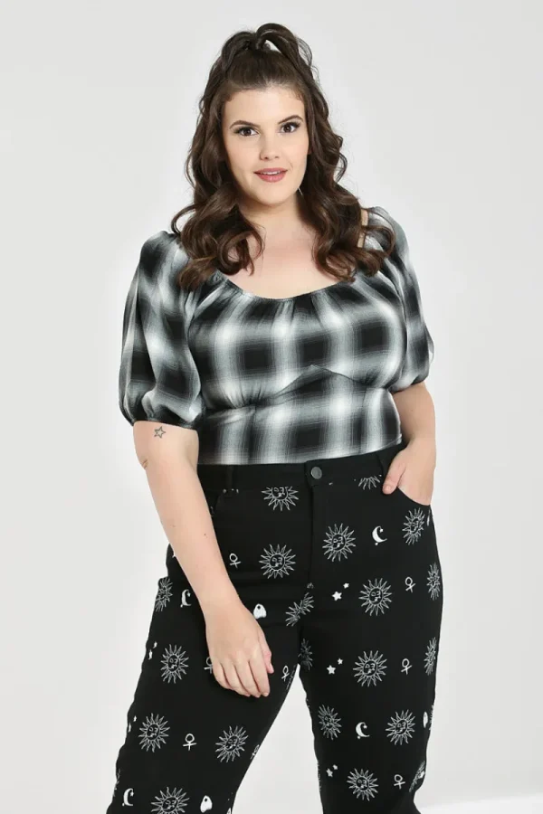 Hell Bunny Tops | Tops>Avril Top Grey