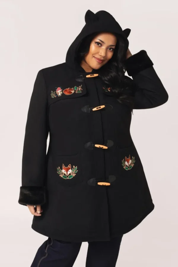 Hell Bunny Coats & Jackets | Coats & Jackets>Basil Coat Black
