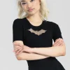 Hell Bunny Tops | Tops>Bat Top Black