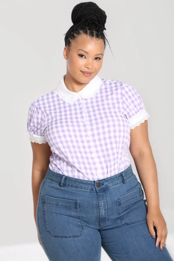 Hell Bunny Tops | Blouses>BB Blouse Lavender
