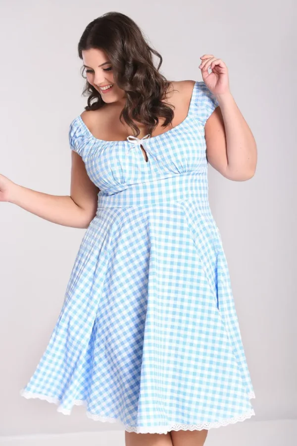 Hell Bunny Dresses>BB 50's Dress Blue