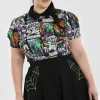Hell Bunny Tops | Blouses>Be Afraid Blouse Black