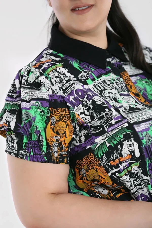 Hell Bunny Tops | Blouses>Be Afraid Blouse Black