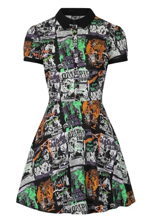 Hell Bunny Dresses | Dresses>Be Afraid Mini Dress Black