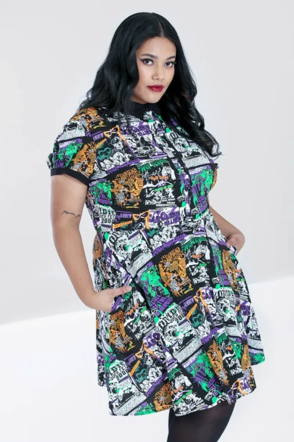 Hell Bunny Dresses | Dresses>Be Afraid Mini Dress Black