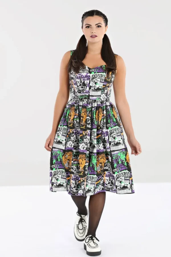 Hell Bunny Dresses | Dresses>Be Afraid 50's Dress Black