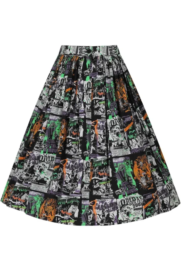 Hell Bunny Skirts | Skirts>Be Afraid 50's Skirt Black
