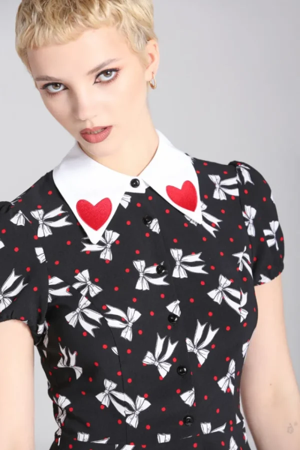 Hell Bunny Dresses | Dresses With Pockets>Bobbie Mini Dress Black