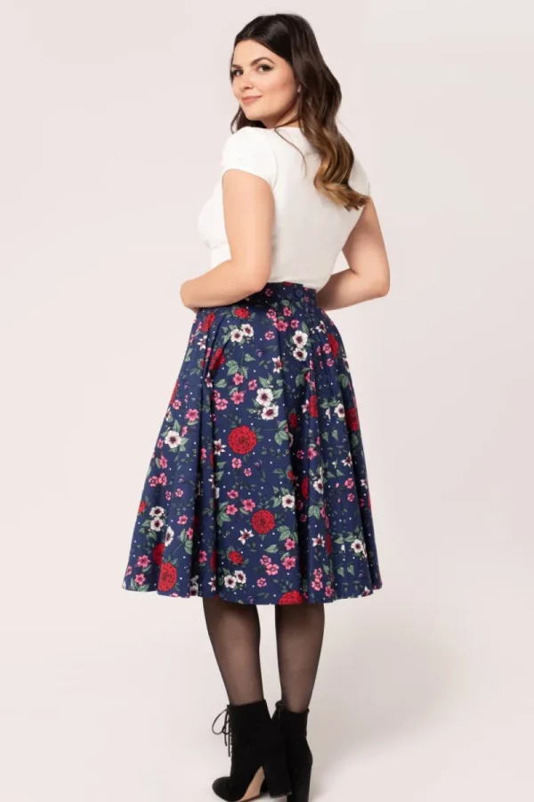 Hell Bunny Skirts | Skirts>Camellia Skirt Blue