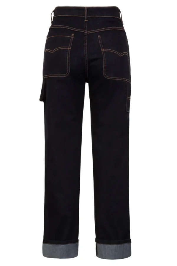 Hell Bunny Trousers & Shorts | Trousers & Shorts>Carpenter Denim Jeans Navy