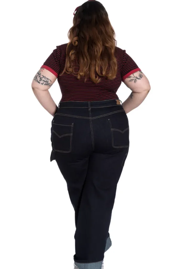 Hell Bunny Trousers & Shorts | Trousers & Shorts>Carpenter Denim Jeans Navy