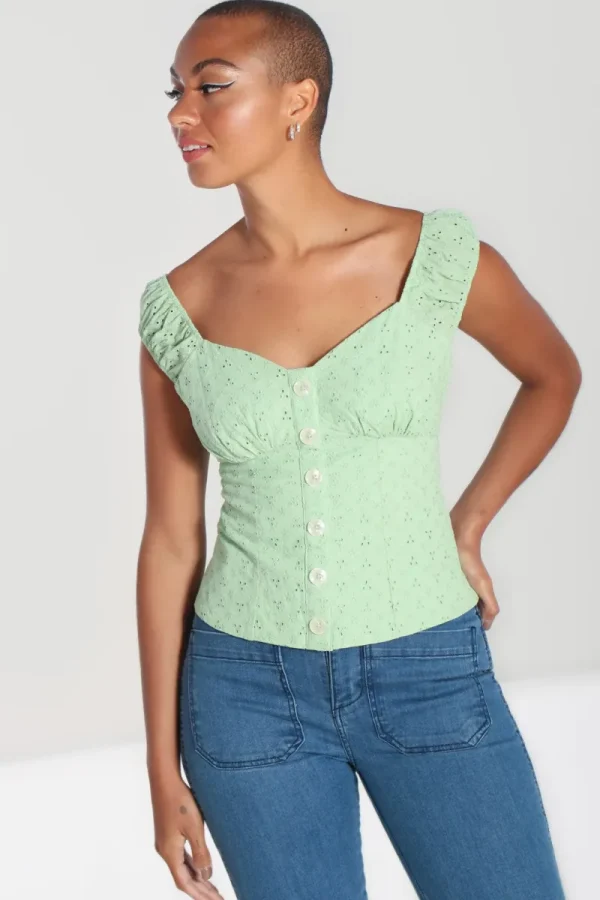 Hell Bunny Tops | Tops>Celia Top Mint