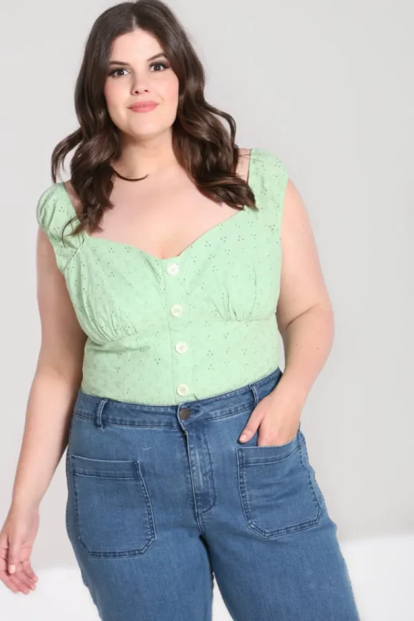 Hell Bunny Tops | Tops>Celia Top Mint