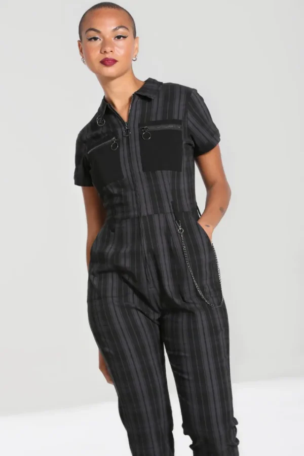 Hell Bunny Jumpsuits & Playsuits | Jumpsuits & Playsuits>Cobain Boilersuit Grey