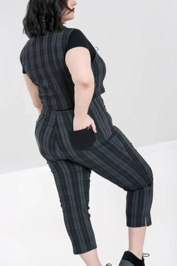 Hell Bunny Trousers & Shorts | Trousers & Shorts>Cobain Capris Grey