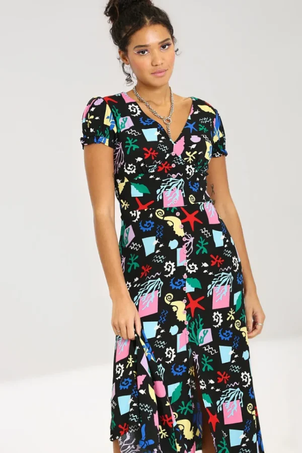 Hell Bunny Dresses>Cora Maxi Dress Black