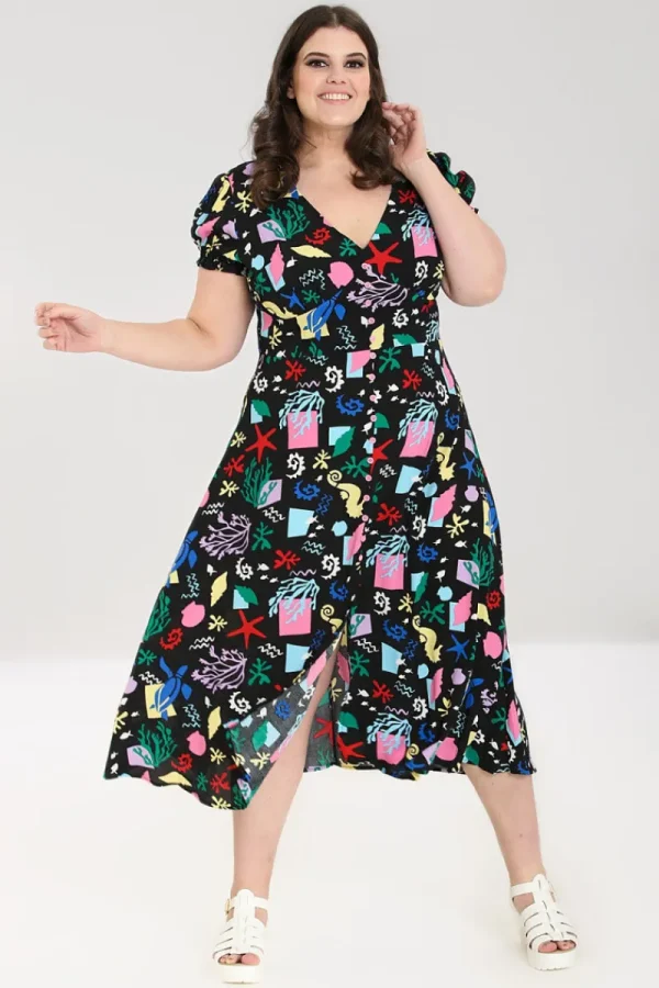 Hell Bunny Dresses>Cora Maxi Dress Black
