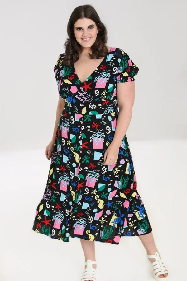 Hell Bunny Dresses>Cora Maxi Dress Black