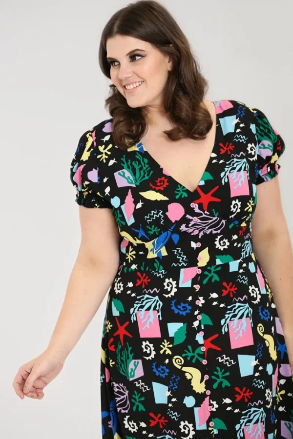 Hell Bunny Dresses>Cora Maxi Dress Black