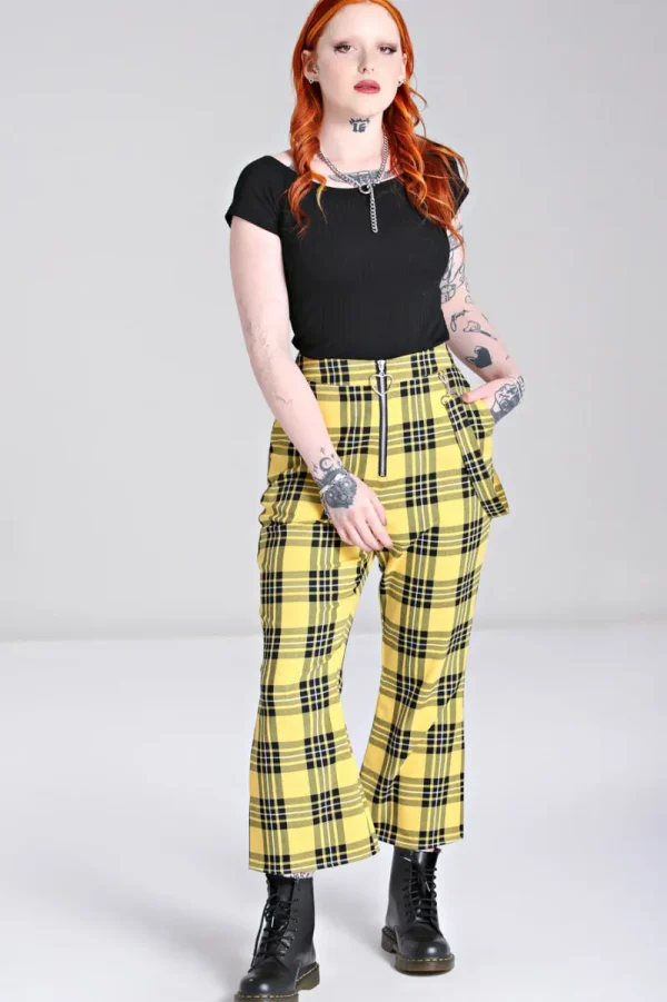 Hell Bunny Trousers & Shorts | Trousers & Shorts>Corey Trousers Yellow