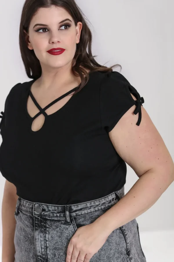 Hell Bunny Tops | Tops>Cristina Top Black