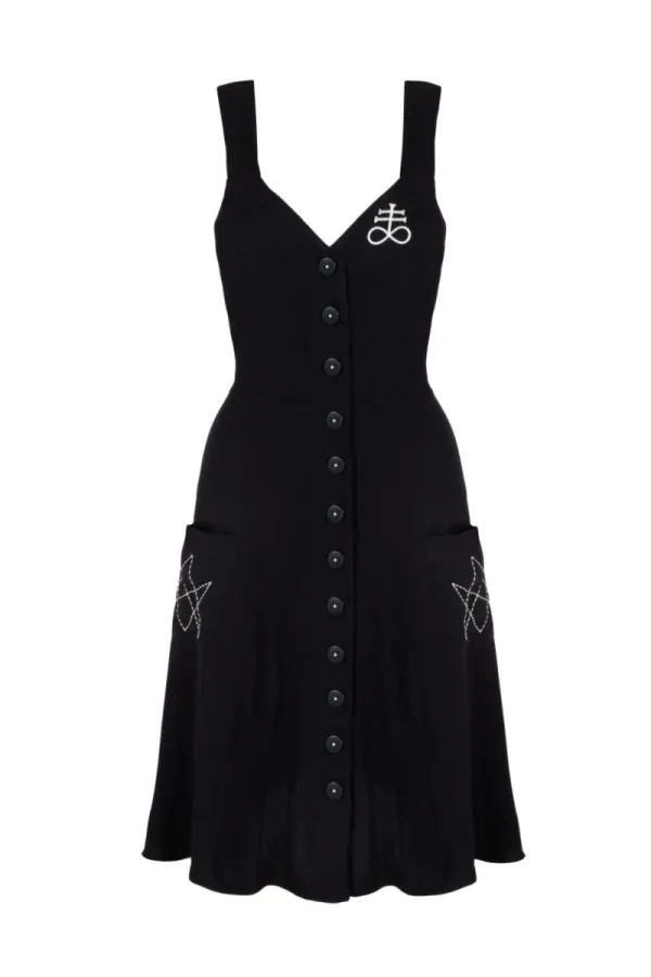Hell Bunny Dresses | Dresses With Pockets>Destroya Knee Dress Black