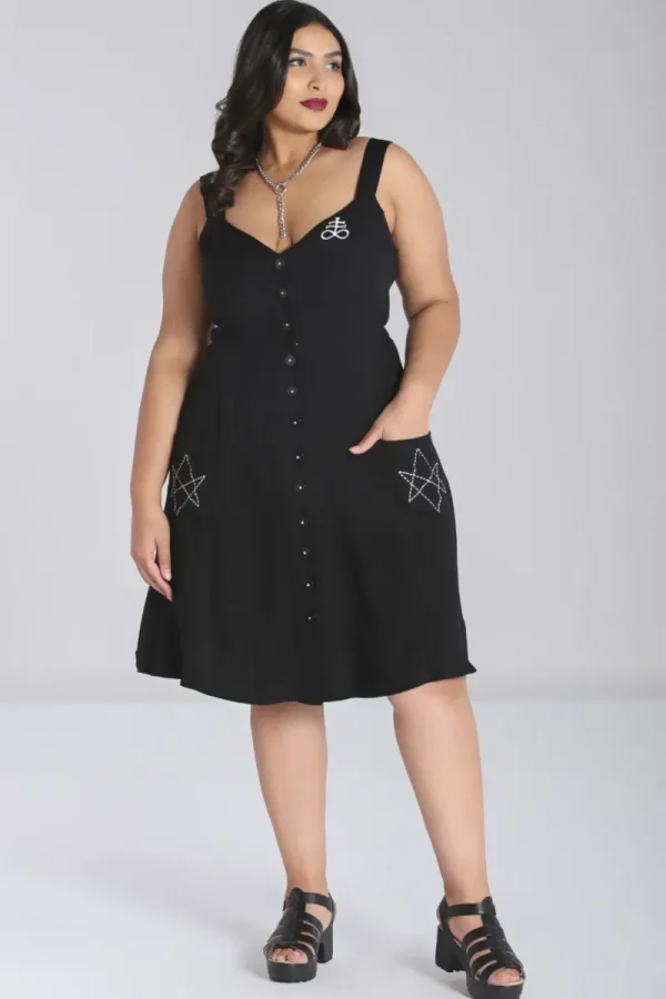 Hell Bunny Dresses | Dresses With Pockets>Destroya Knee Dress Black
