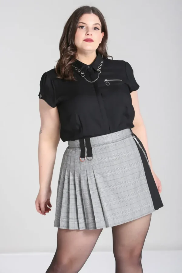 Hell Bunny Blouses | Tops>Destroya Shirt Black