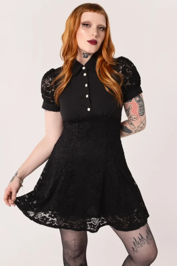 Hell Bunny Dresses | Vintage Dresses>Dominica Mini Dress Black