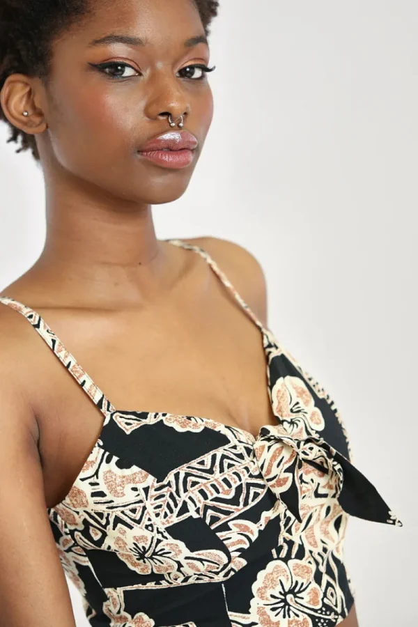 Hell Bunny Tops | Tops>Dominique Crop Top Black
