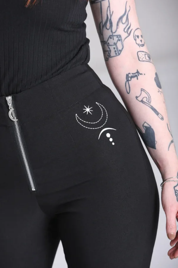 Hell Bunny Trousers & Shorts | Trousers & Shorts>Eclipse Trousers Black