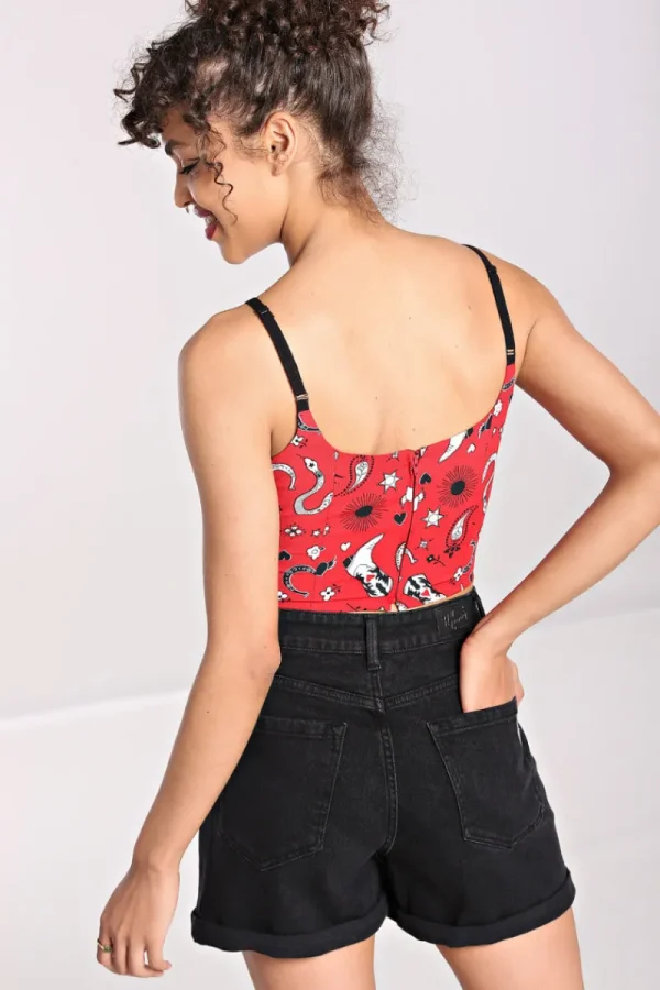 Hell Bunny Tops | Tops>Emmylou Crop Top Red