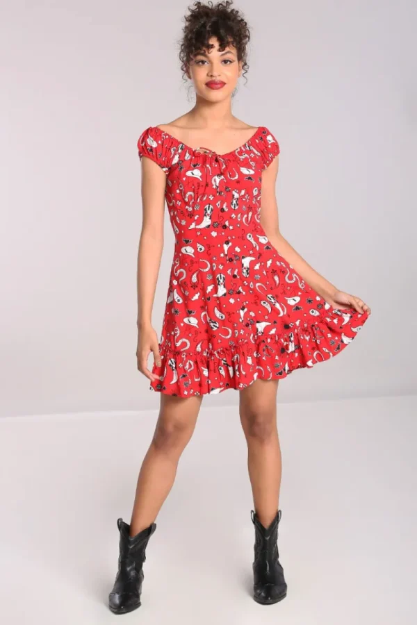 Hell Bunny Dresses | Dresses>Emmylou Mini Dress Red