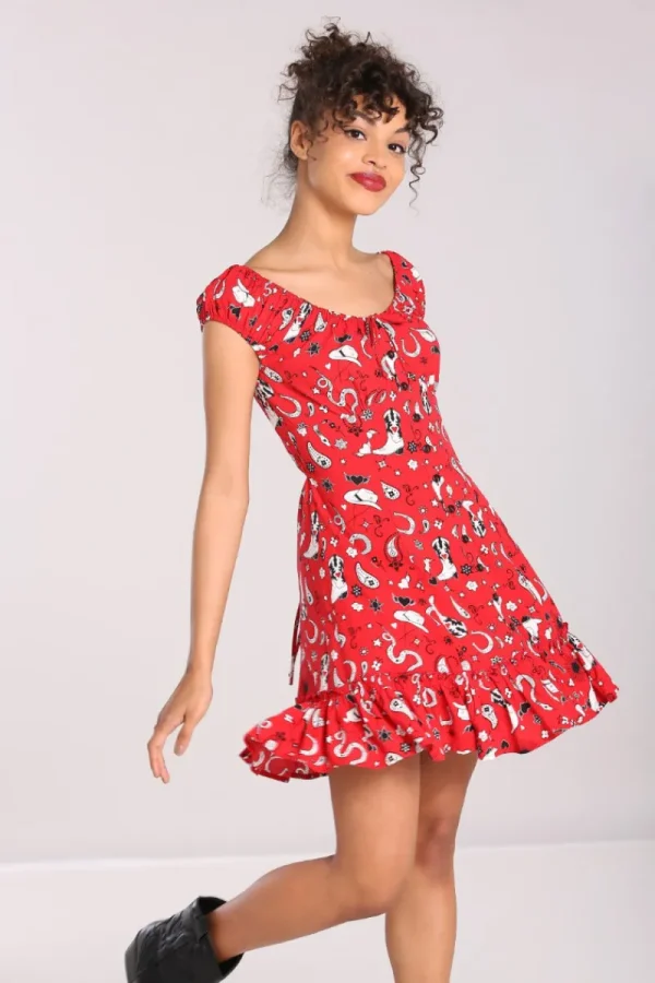 Hell Bunny Dresses | Dresses>Emmylou Mini Dress Red